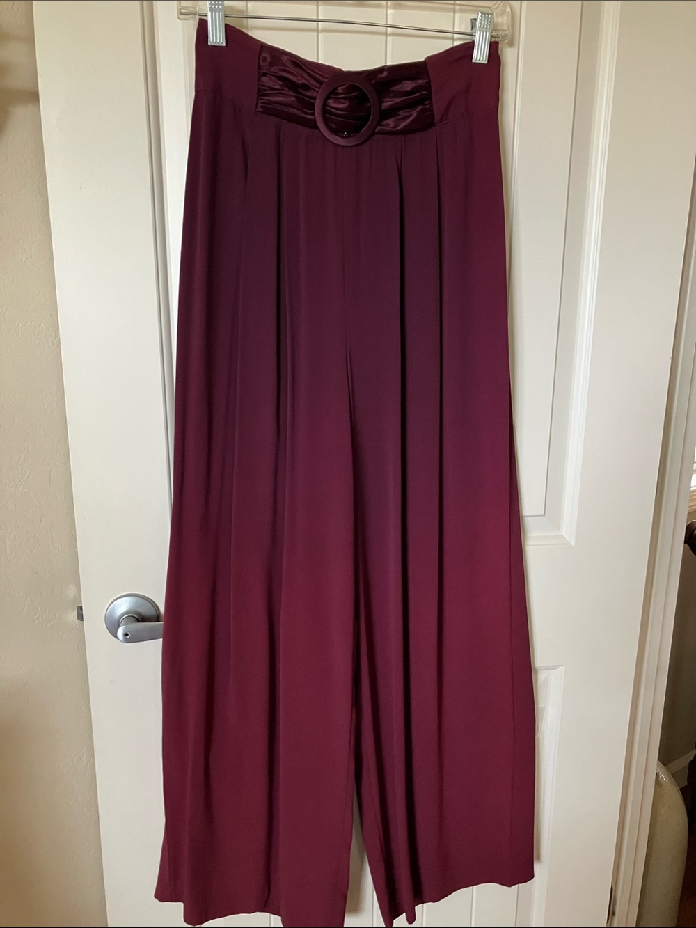 Cache high-waisted flowy wide-leg trousers size 8